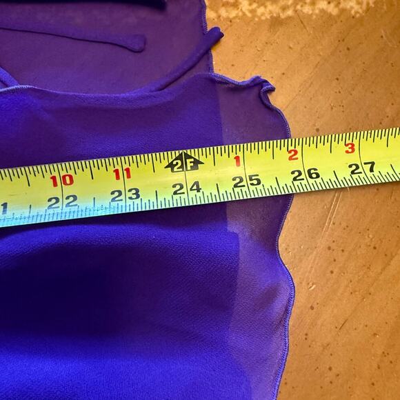 NWOT Rat And Boa Aphrodite Blouse Ruffle Semi Sheer Top In Purple Size Small - Picture 14 of 15